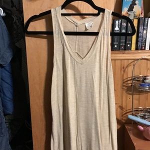 cream v-neck tank top